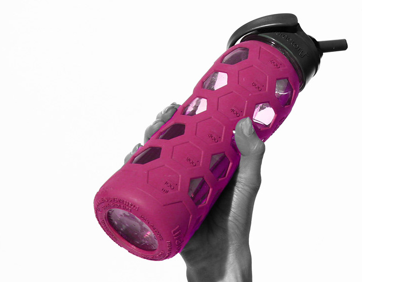 Pink Waterbottle in Women's Hand